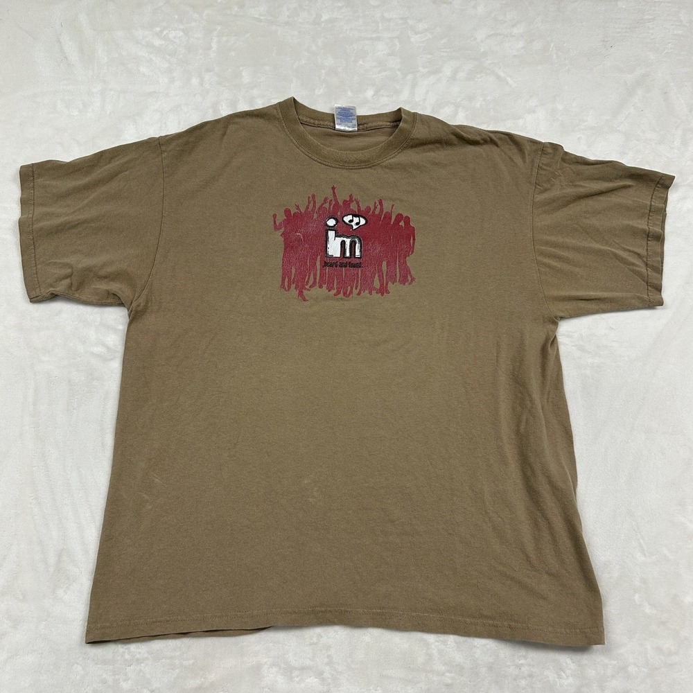 Gildan T-Shirt Mens XL Tan Indie pendence Music Graphic Tee Short Sleeve 0794